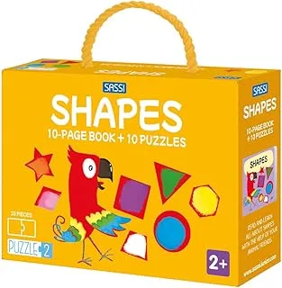 Sassi Puzzle 2 Shapes Book and Puzzles 20-Pieces Set