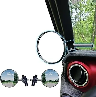 Buling Doors off Mirrors مرايا الرؤية الخلفية الاحترافية للطرق الوعرة 2023 تصميم محسّن متوافق مع Jeep Wrangler JL/JLU 2018-2023 وJeep Gladiator JT 2020-2023 (تصميم براءة اختراع)