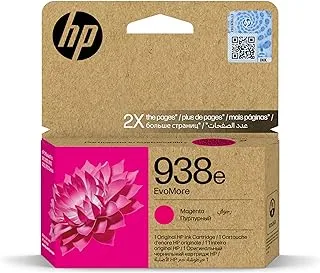 خرطوشة الحبر الأصلية HP 938e EvoMore أرجوانية 4S6Y0PE تعمل مع HP Officejet Pro 9720، 9730، 9120، 9120b، 9110b، 9130، 9130b