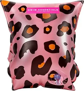 Swim Essentials Rose Gold Leopard - Inflatable Swimming Armbands, suitable 2-6 years