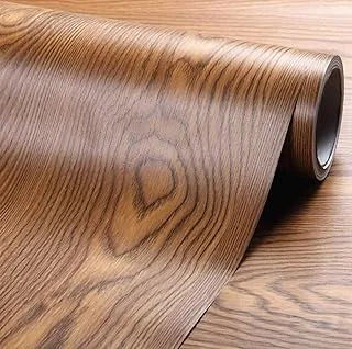 BPA® Brown Wood Grain Adhesive Paper Wooden Effect Vinyl Wallpaper 15.8inchx 79inch