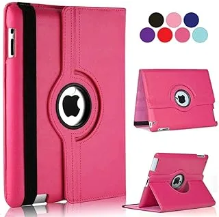 AWH 360 Degree Rotating Stand [Auto Sleep/Wake] Folio Leather Smart Cover Case for Apple iPad (iPad Pro 12.9