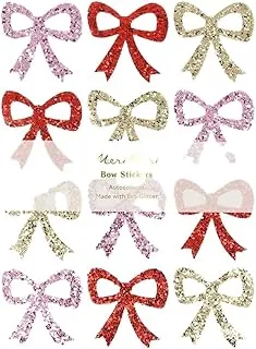 Meri Meri Eco Glitter Bow Stickers 8-Sheets