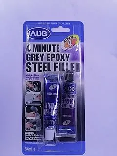 ADB 4-Minutes Steel Epoxy لإصلاح الأسطح 34 مل