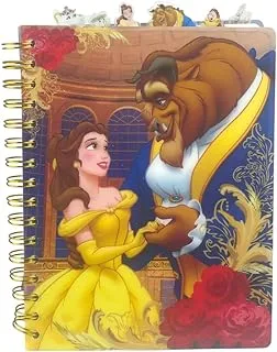 Disney Beauty and the Beast Journal Notebook, Spiral Bound, 144 Lined Pages, 8 x 7 inches