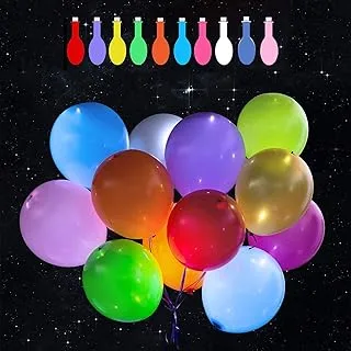 HIGHLAND 25 Pcs LED Balloons – Glow in the dark balloons – LED Balloons for Birthday party decoration, Wedding, Baby Shower, Anniversary, Bridal Shower, Night Party Decorations – LED Party supplies