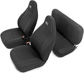 Rough Country Neoprene Seat Covers for 2003-2006 Jeep Wrangler TJ - 91001, Black