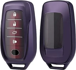 Key Fob Cover Fit for Toyota Venza RAV4 Prime Fortuner Land Cruiser Accessories (Dark Purple), Dark Purple, specific vehicles