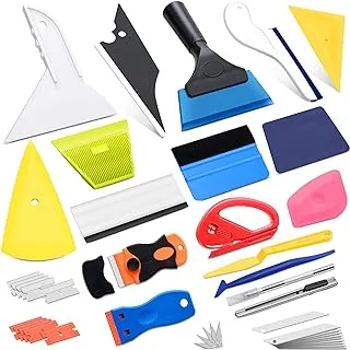 REEVAA Window Tint Tools Window Tint Kit 18PCS Vinyl Wrap Tool Kit,Tint Kit with Window Tint Squeegee,Felt Squeegee Window Tinting Kit for Window Film Installation Application