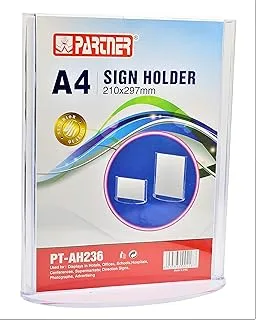 Partner Acrylic Sign Holder T Shape A4 Vertical