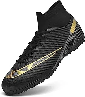 HaloTeam Men's Soccer Shoes Cleats Professional High-Top Breathable Athletic Football Boots for Outdoor Indoor TF/AG