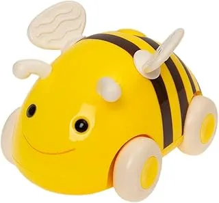 Baybee Friction Powered Cute Cartoon Bee Shape Car with Light and Music - Interactive Toy for Toddlers, Infants | One Click Switch Music, Great Educational Toy for Boys and Girls - Yellow