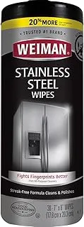 Weiman Products Stainless Steel Wipes 30 Count (Pack of 1)