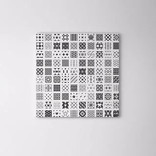 bpa Tile Shaped Geometric Shapes Canvas Wall Art Painting Wallart Canvas - 80 X 80 Cm