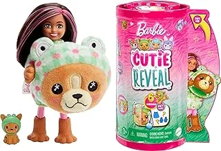 Barbie Cutie Reveal Costume-Themed Series Chelsea Small Doll & Accessories, Puppy as Frog