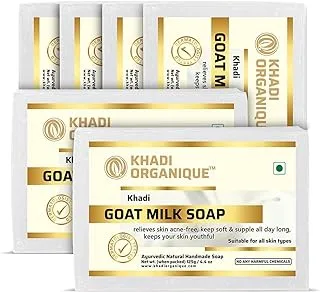 Khadi Organique Natural Herbal Goat Milk Soap Pack of 6(750GM)