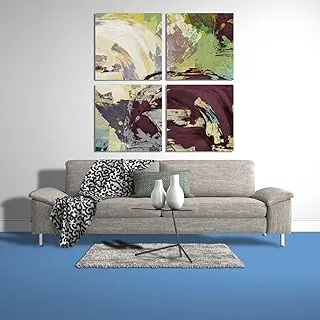 Turbulance Of Colors, Canvas wall art, Multicolour, Canvas, 4 Pieces, 30 x 30 By(BPA®)