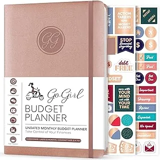 GoGirl Budget Planner - Monthly Financial Planner Organizer Budget Book. Expense Tracker Notebook Journal to Control Your Money. Undated - Start Any Time Compact (5.3