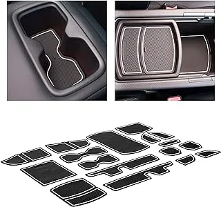 CupHolderHero fits Honda Accord Accessories 2018-2022 Premium Custom Interior Non-Slip Anti Dust Cup Holder Inserts, Center Console Liner Mats, Door Pocket Liners 17pc Set (White Trim)