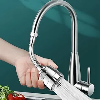 ECVV 360 Degree Rotating Kitchen Faucet Sprayer, Double Mode Water Saving Aerator Adapter, Bathroom Extender Sink Tap Spray Head, Anti Splash Filter Nozzle, 22mm/24mm