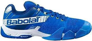 Mens Babolat Movea Men Grey/Scuba Blue Men Padel Shoes, Color Grey/Scuba Blue, Size 42