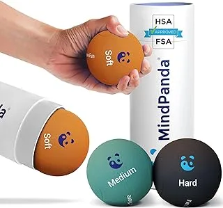 MindPanda Mind & Body Stress balls For Adults - Designed To Target Anxiety & Stress Relief, Aromatherapy Infused For Relaxation & Focus, Multi-Density For Hand Therapy, Grip Strengthener