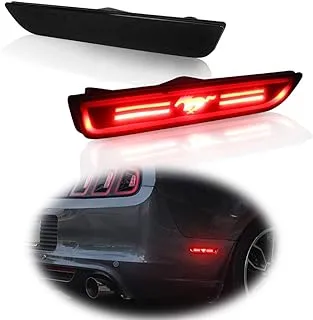 TurningMax Smoke Lens 48-SMD Red Rear Side Maker LED Lights For 2010-2014 Ford Mustang