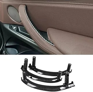 CHUANGHUI Car Door Handles for BMW X5 X6 F15 F16 2014-2018 Interior Door Handles Replace Cover Car Door Pull Handle Accessories (Carbon Fiber Color)