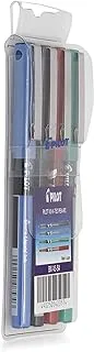 Pilot BX-V5-S4N Hi-Tecpoint V5 Liquid Ball Liner Pen, 4 Color Set