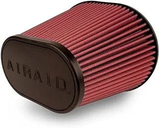 Airaid 721-243 Universal Clamp-On Air Filter: Oval Tapered; 6 Inch (152 mm) Flange ID; 8 Inch (203 mm) Height; 9.156 Inch x 7.5 Inch (233 mm x 191 mm) Base; 6.375 Inch x 3.875 Inch (162 mm x98 mm) Top