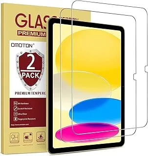 AWH Screen Protector Compatible with iPad 10th Generation 10.9 inch (2022 Models), 2 Pack Upgrade Tempered Glass for iPad 10 with Alignment Frame Screen Protector A2696/A2757/A2777