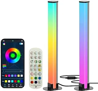 COOLBABY Smart LED Light Bars, 2 Pack RGBIC Ambiance Backlights, Music Sync Kit, Bluetooth and APP Control, 15 Preset Modes LED Play Light Bar