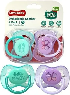 Love Baby Orthodontic Soother 0+ Months Small 2's