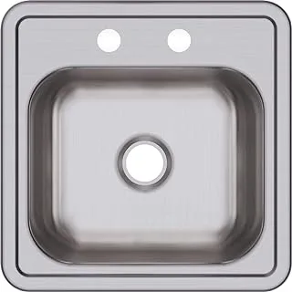 Dayton D115152 Single Bowl Top Mount Stainless Steel Bar Sink