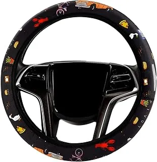 Friends Steering Wheel Cover,Friends Car Accessories,Friends TV Show Merchandise,Friends TV Show Gifts,Friends Car Decor Cute Soft Steering Wheel Cover Easy to Install Universal for 15 inch