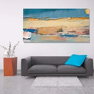 Natural sea view painting, Canvas wall art, Multicolour, Canvas, 1 Piece, 80 x 40 cm By(BPA®)