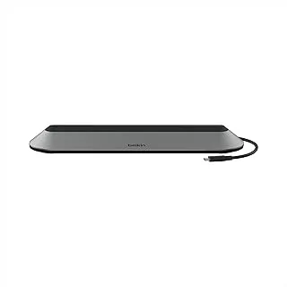 Belkin Connect 11-in-1 Universal USB-C Pro Dock مع دعم 3 شاشات، تقنية حركة السيليكون - تعمل مع Mac وWindows وChromebook - 100W PD مع سرعات نقل 10 جيجابت في الثانية وإيثرنت 2.5 جيجابت في الثانية