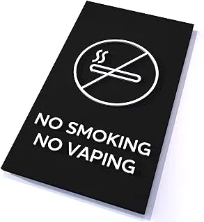 BPA No Smoking Vaping Sign, Modern Design Sign for E Cigarette Area with 3M Double Sided Tape