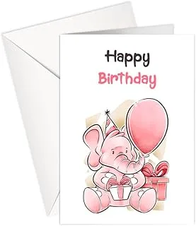 Greeting Card - Birthday | HAPPY BIRTHDAY | Elephant | P204 | SharetheLove (Classic A5)