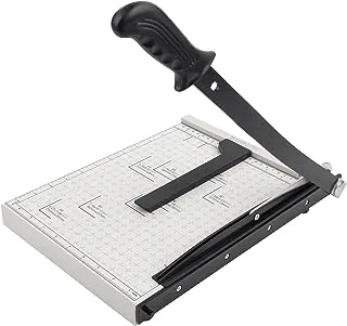 ZEQUAN A4 Paper Cutter Heavy Duty Metal Base, Stack Paper Trimmer Guillotine 13” Cutting Length, Guillotine Paper Slicer Cutter, 10 Sheet Capacity, for Office Home or School