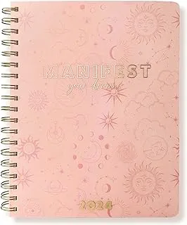 Graphique 2024 Spiral Frosted Cover Planner | 18 Month Organizer July 2023-Dec. 2024 | Weekly & Monthly Spreads | To-Do & Note List | Reference Tabs | Reminder Stickers | Manifest | 8 x 10