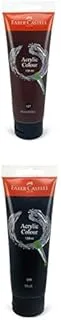 Faber-Castell Colour Paint 120 ml Burnt Ochre + Colour Paint 120 Ml Black