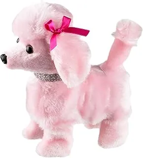 Hamleys Poodle Soft Toy for Kids Plush Stuffed Soft Fur for Boys and Girls Pink 10x6x5 cm 10x6x5centimeter