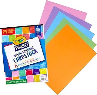 Crayola Colorful Cardstock, Project, Scrapbooking & Card Making Paper, 25 Sheets