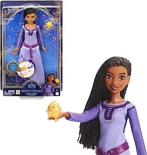 Disney’s Wish Singing Asha of Rosas Fashion Doll & Star Figure, Posable with Removable Outfit (English)