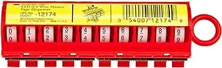 3M ScotchCode Wire Marker Tape Dispenser w/Tape STD-0-9, Includes 1 each of 0-9 numbered rolls