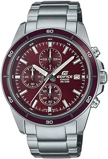 Casio Edifice Men's Watch - EFR-526D-5CVUDF red Dial, Silver Band