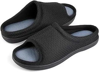 Zizor Men's Memory Foam Open Toe Slippers