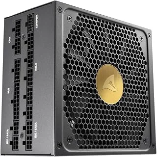 Sharkoon REBEL P30 Gold ATX 3.0 وحدة إمداد طاقة معيارية كاملة، طاقة 1300 واط، كفاءة 80 PLUS Gold، LLC + DC/DC، مروحة FDB 135 مم، PCIe Gen5، مكثفات يابانية HQ - أسود