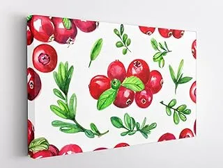 BPA® Cranberries Thanksgiving Watercolor Painting Background Canvas For Home And Office Décor (30x41)